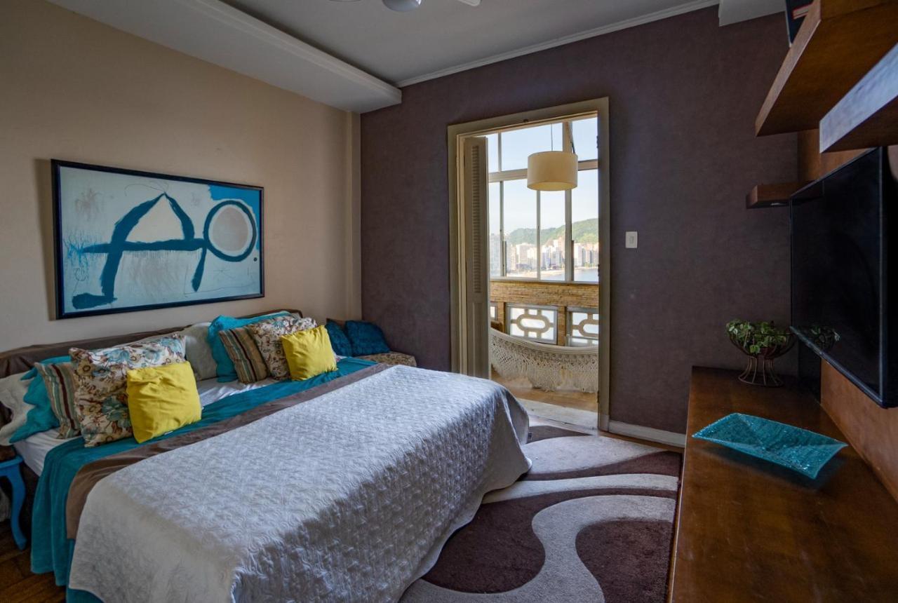 Apartamento Pe Na Areia São Vicente Exterior foto